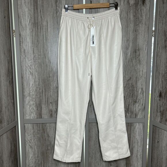 Jonathan Simkhai Faux Leather Pants STAINED Size M - Picture 1 of 10